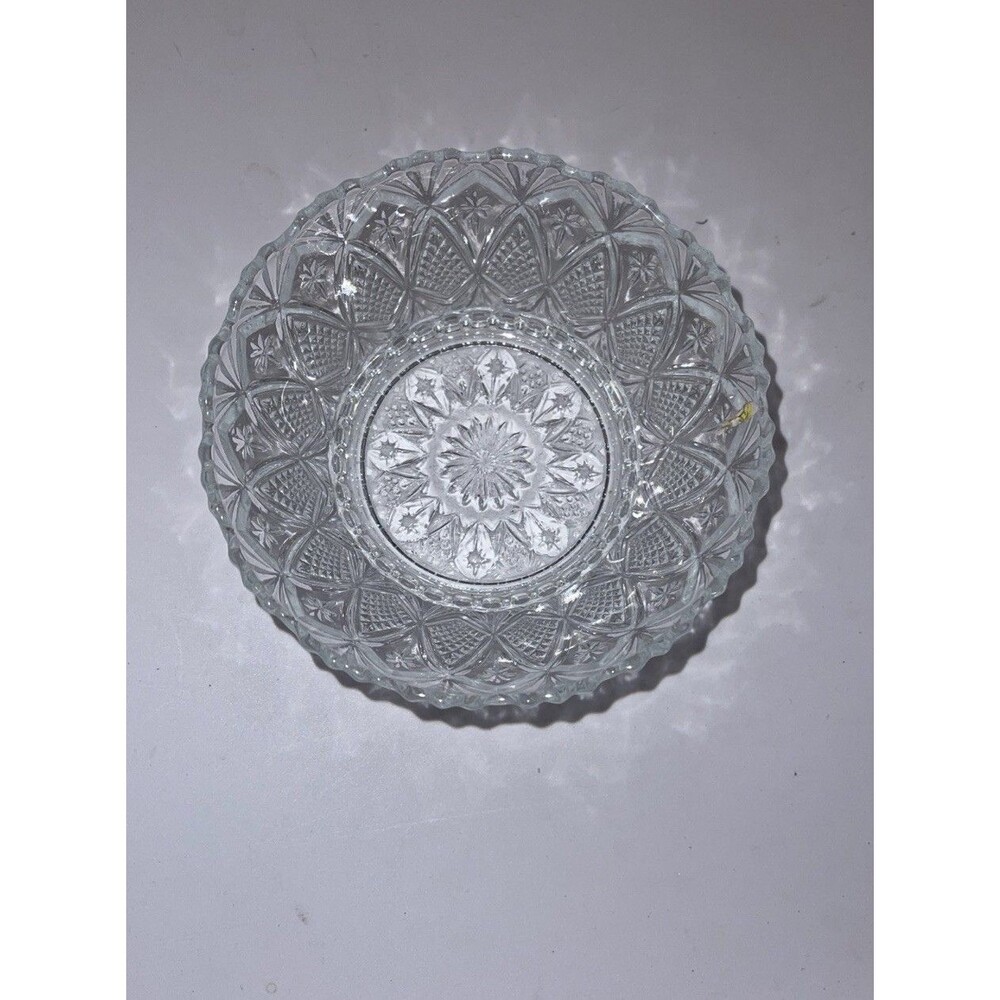 Vintage Starburst Pressed Glass Bowl